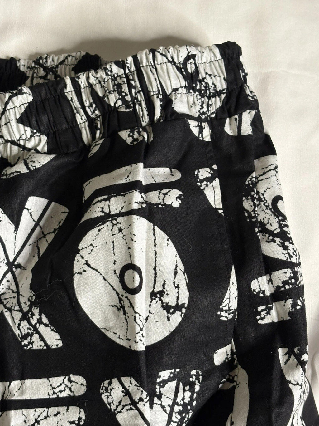 Vintage Ankara Print Black White Two Piece Co Ord Lounge L