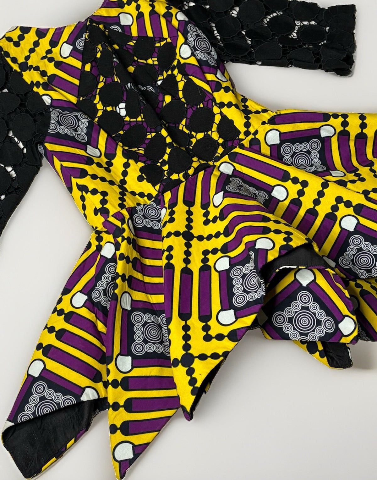 Luxury African Couture Kelikume Dress - Vibrant Ankara Wax-1
