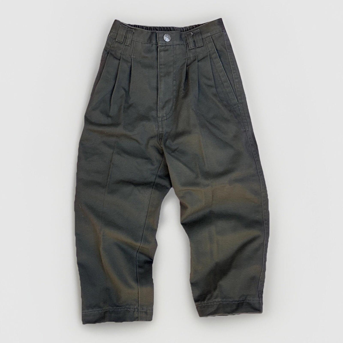 Bugle Boy Vintage 90s Kids Green Twill Pants Size 6S - Tiny-