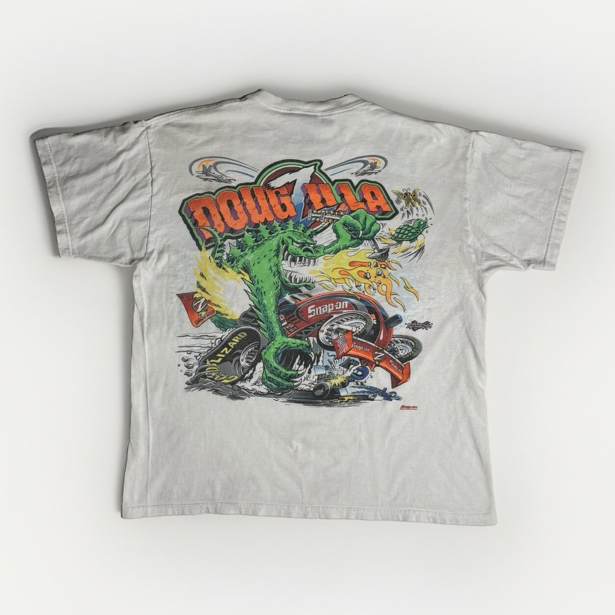 Y2K Dougzilla Snap-on Racing Signed Vintage T-Shirt XL Fruit
