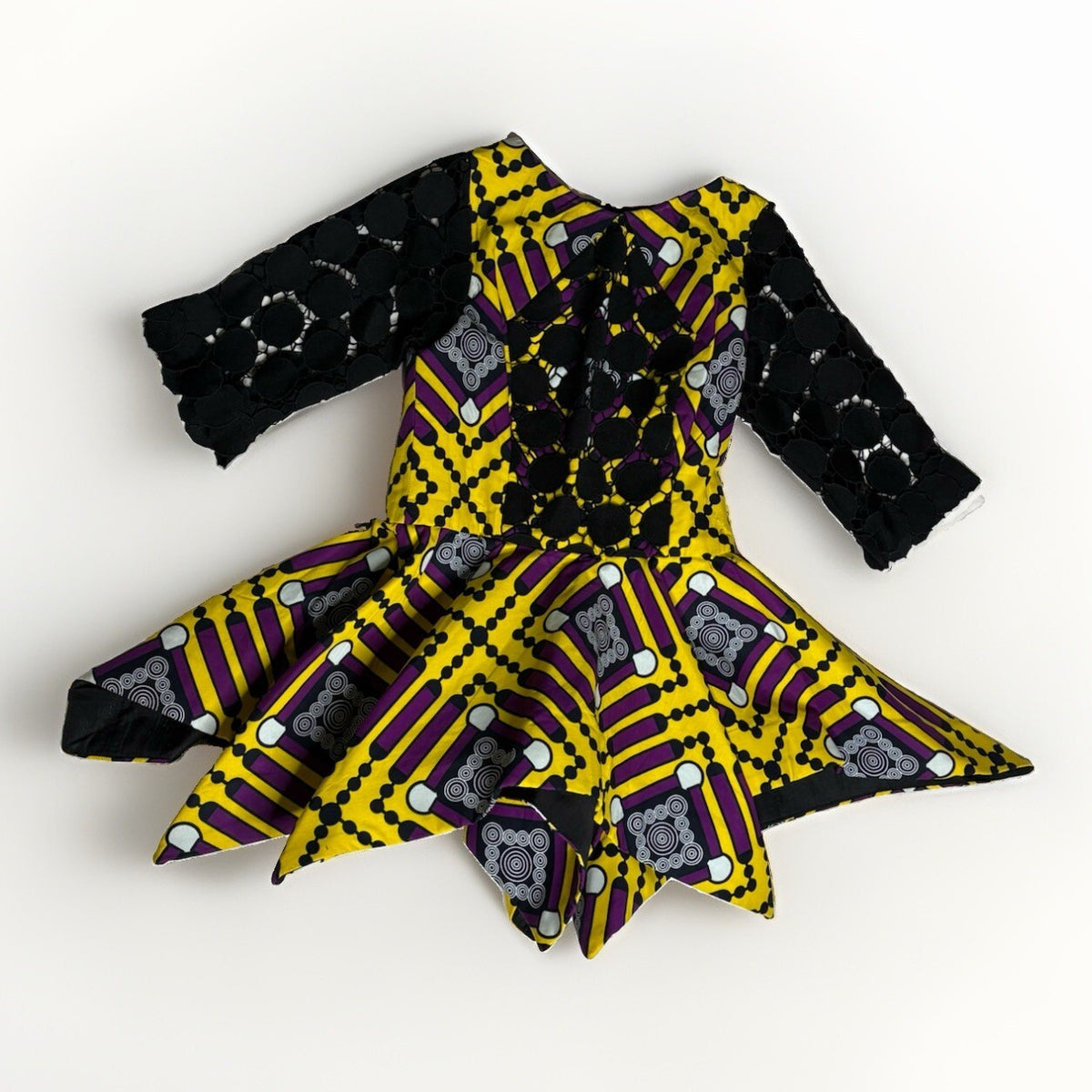 Luxury African Couture Kelikume Dress - Vibrant Ankara Wax-1