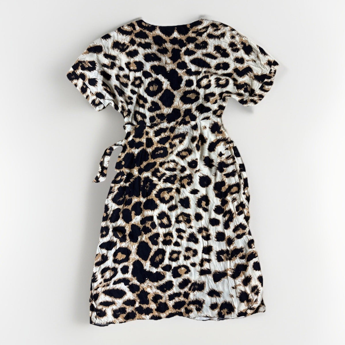 AWARE Vero Moda Eco Leopard Print Wrap Dress Size M