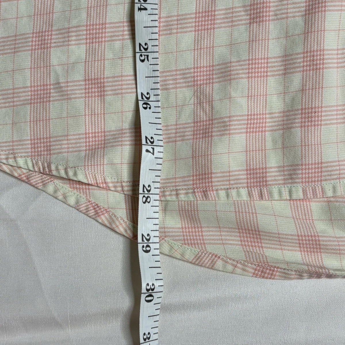 Fairway & Greene "The Club Shirt" Pink Tattersall Plaid 100%