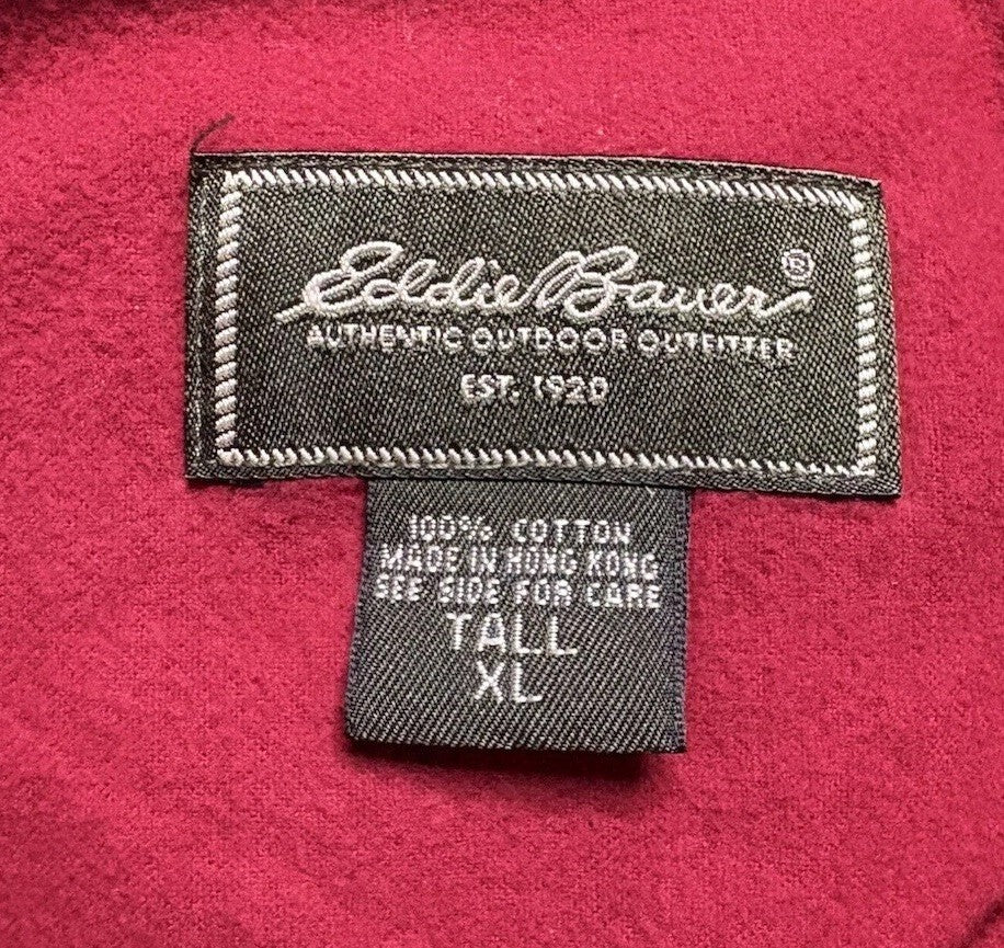 Vintage Eddie Bauer Men's Heavyweight Red Chamois Cotton Fl*