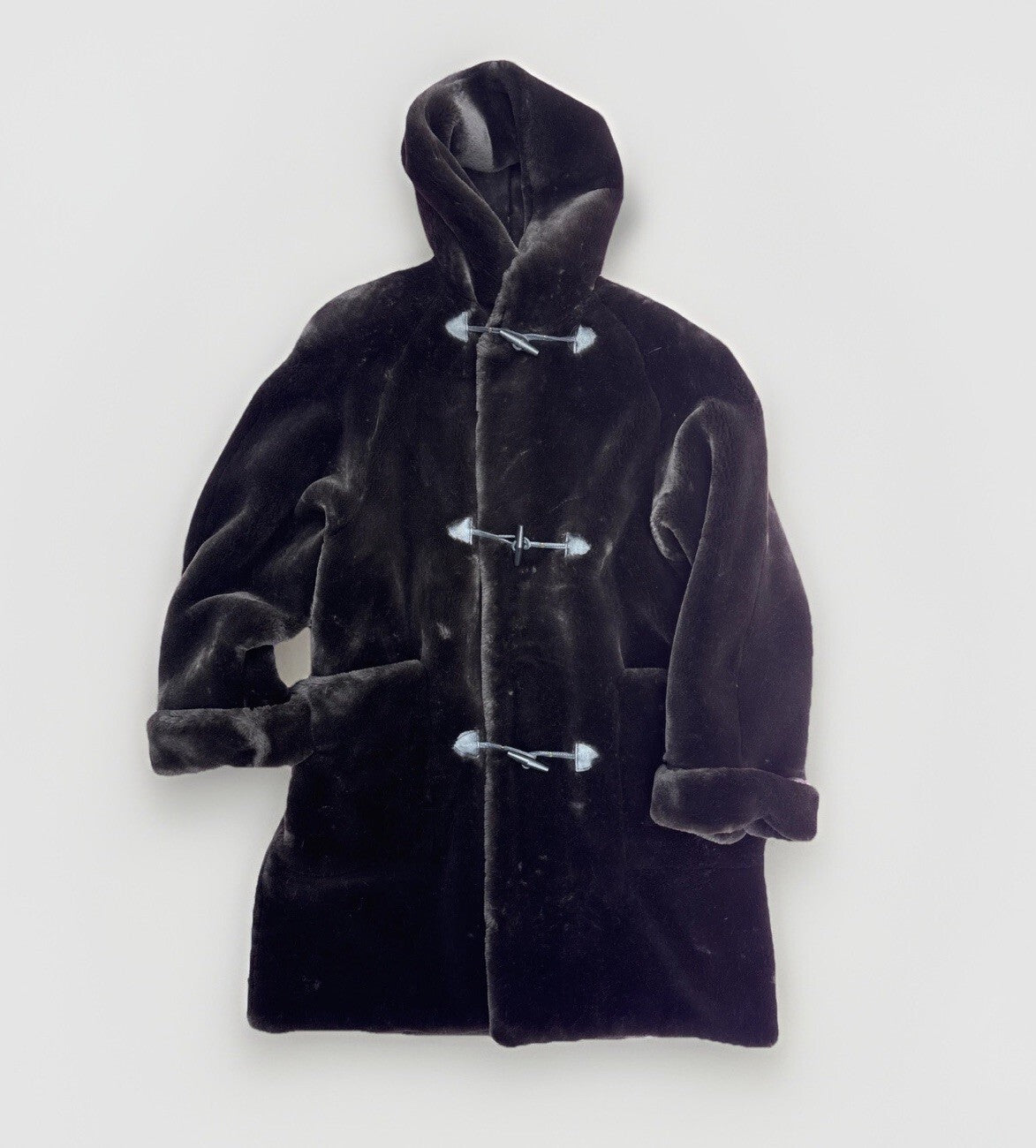 Vintage Dubrowsky & Perlbinder Ultra-Plush Faux Fur Hooded D