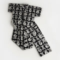 Vintage Ankara Print Black White Two Piece Co Ord Lounge L
