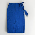 Soul of Mu Sax Blue Lightweight Midi Skirt with Side Tie - N