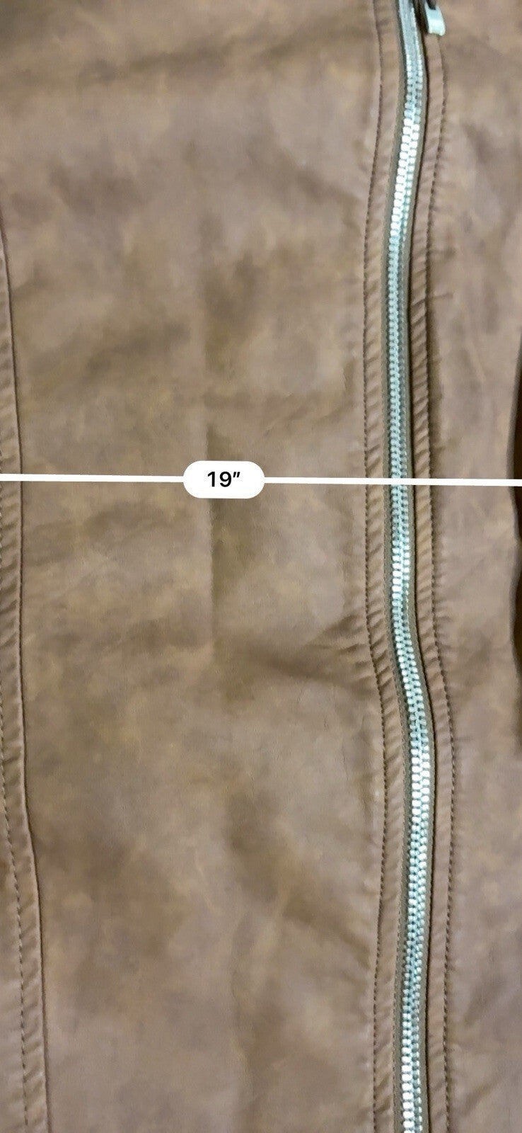 Chico's 1 Jacquard Moto Jacket Large Brown Faux Leather