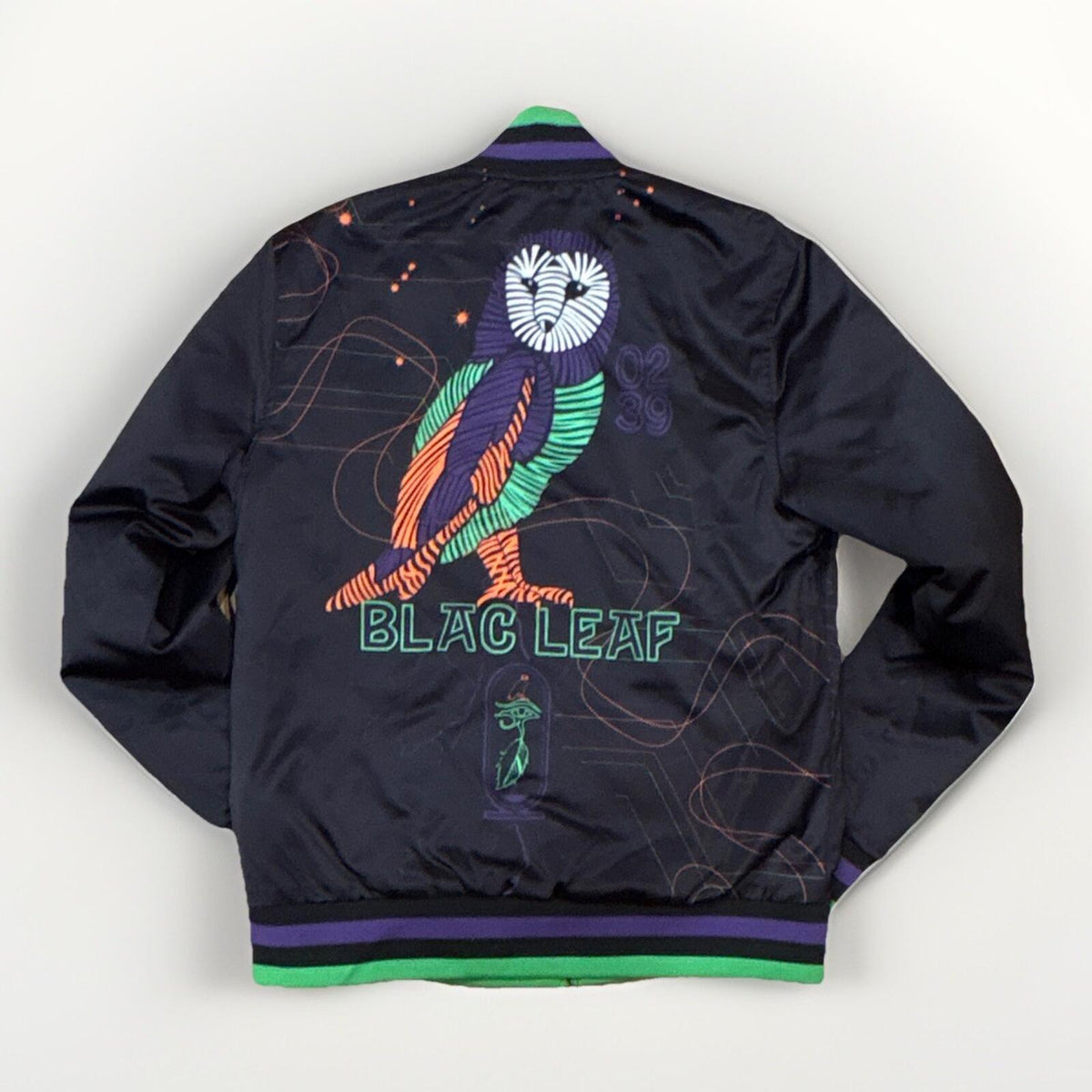 Blac Leaf Limited Edition Graphic Bomber Jacket Size S