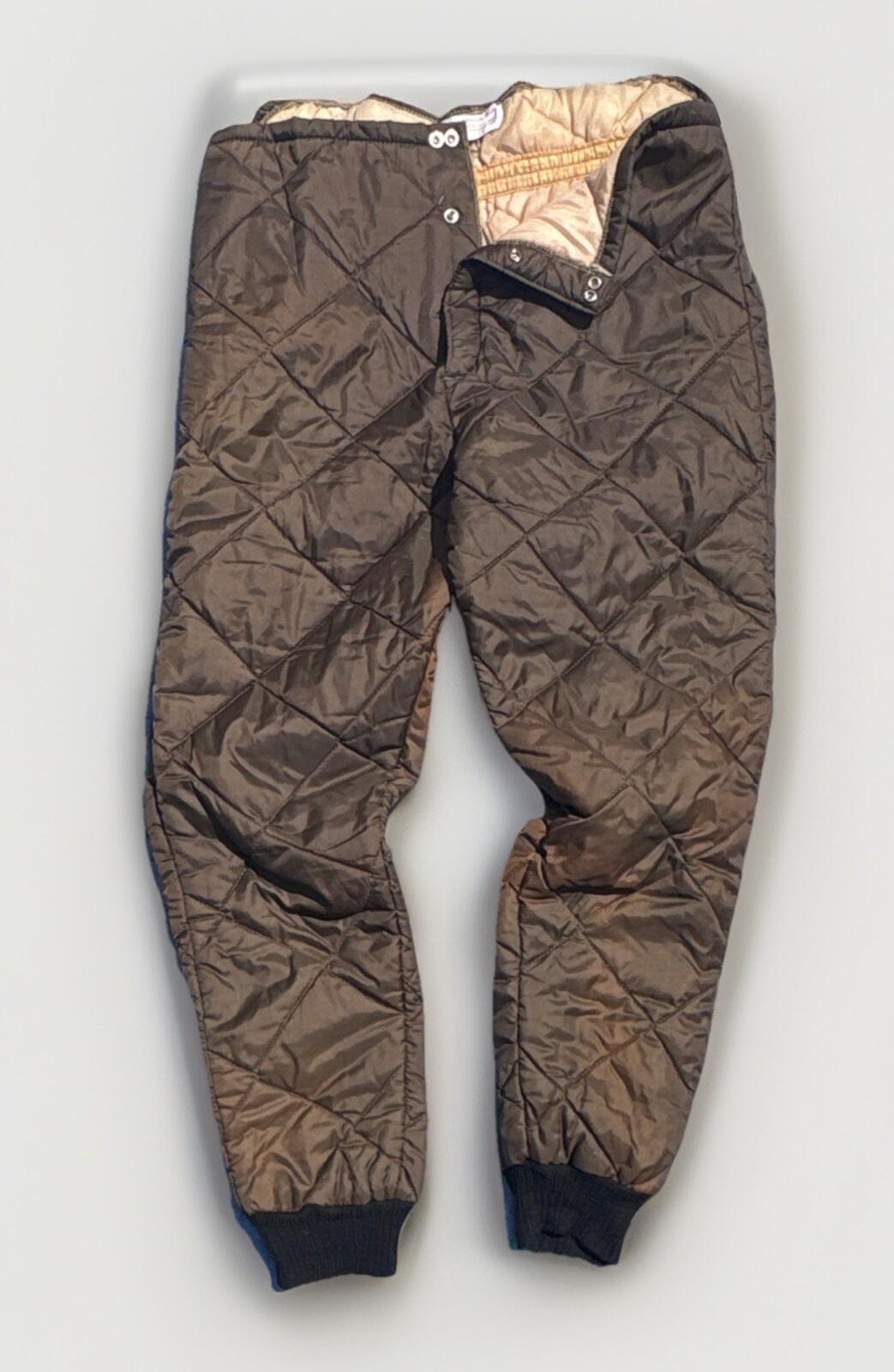 Vintage Ted Williams Quilted Insulated Brown Snow Pants M