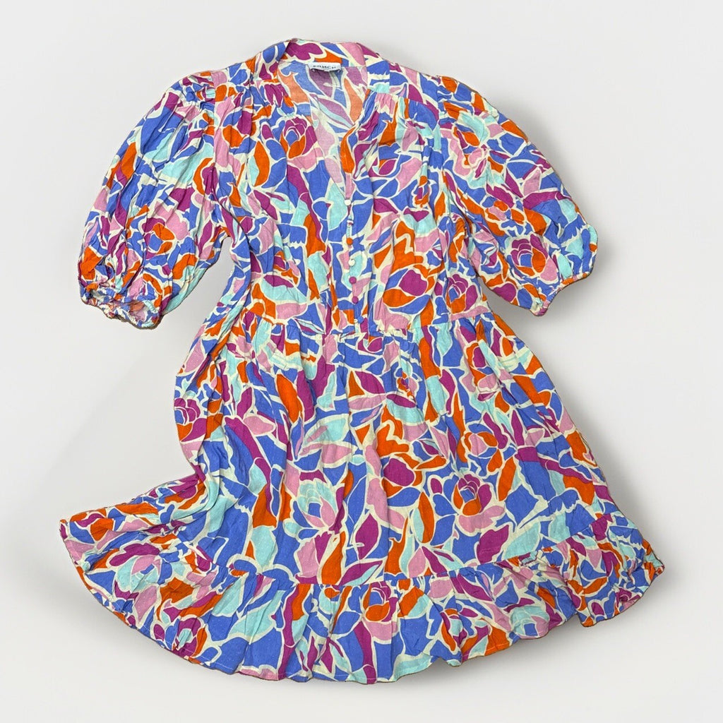 FRNCH Paris Valentine Mini Dress - Vibrant Multi Balloon-Sle