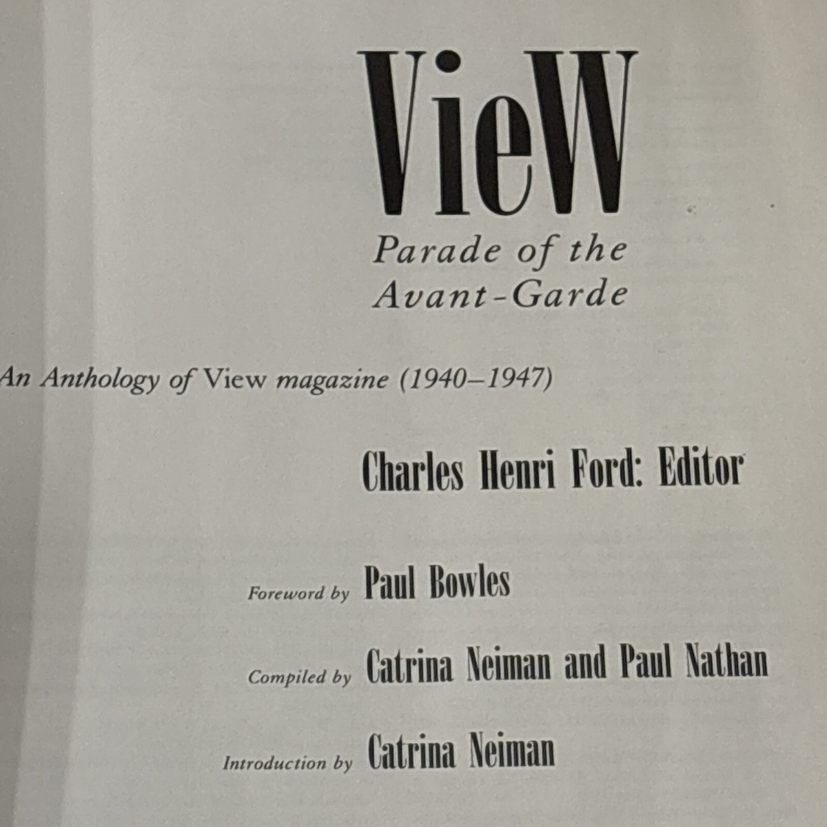 View: Parade of the Avant-Garde 1940-1947 - Edited by Charles Henri Ford