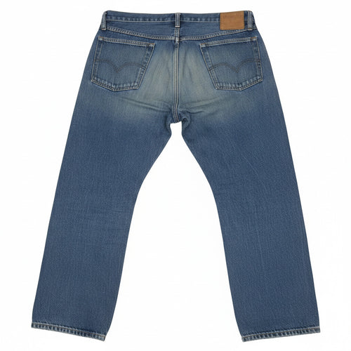 Distressed Wrangler Men's Blue Denim Jeans, 100% Cotton