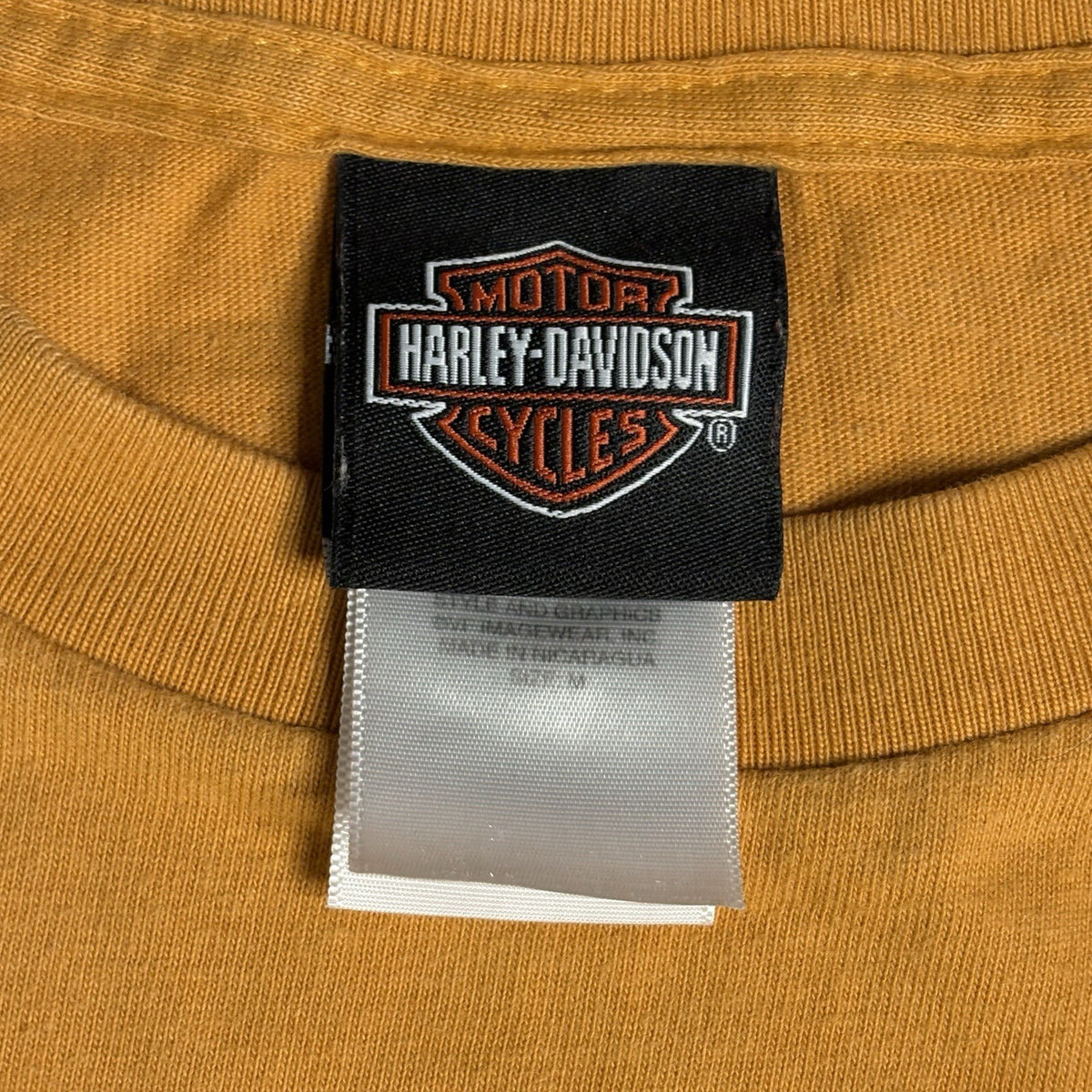 Vintage Harley-Davidson Wilkesboro NC T-Shirt Yellow Ladies'