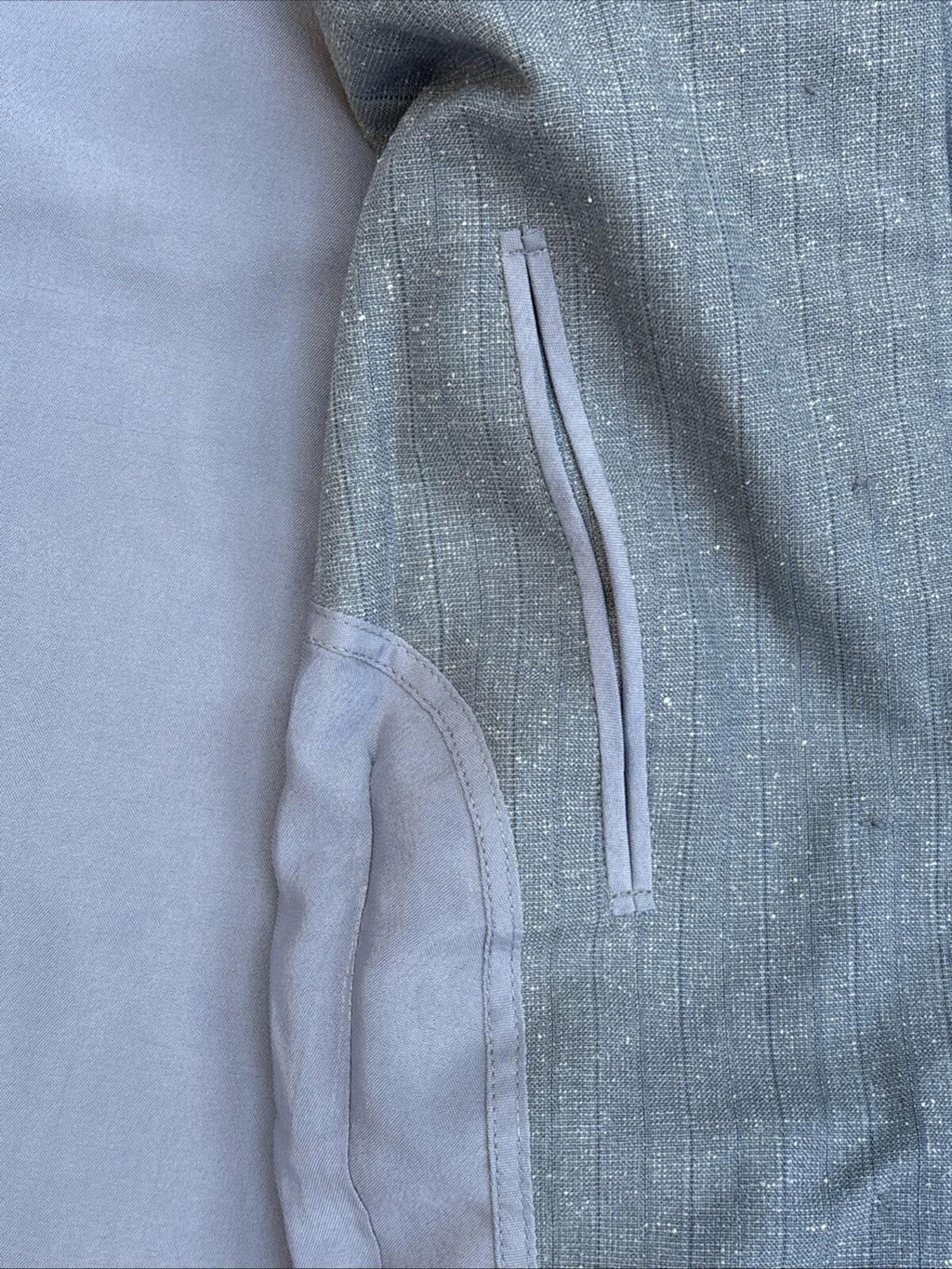 Vintage Charlie Brown Custom Tailor Gray Pinstripe Suit Blaz