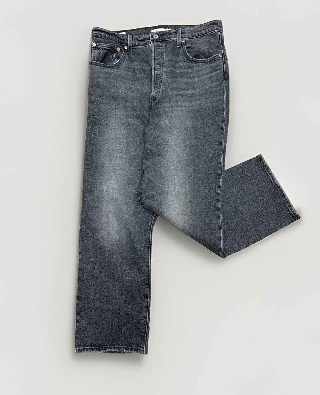 Levi's Premium Ribcage Straight Ankle Jeans - Cloud Over Was