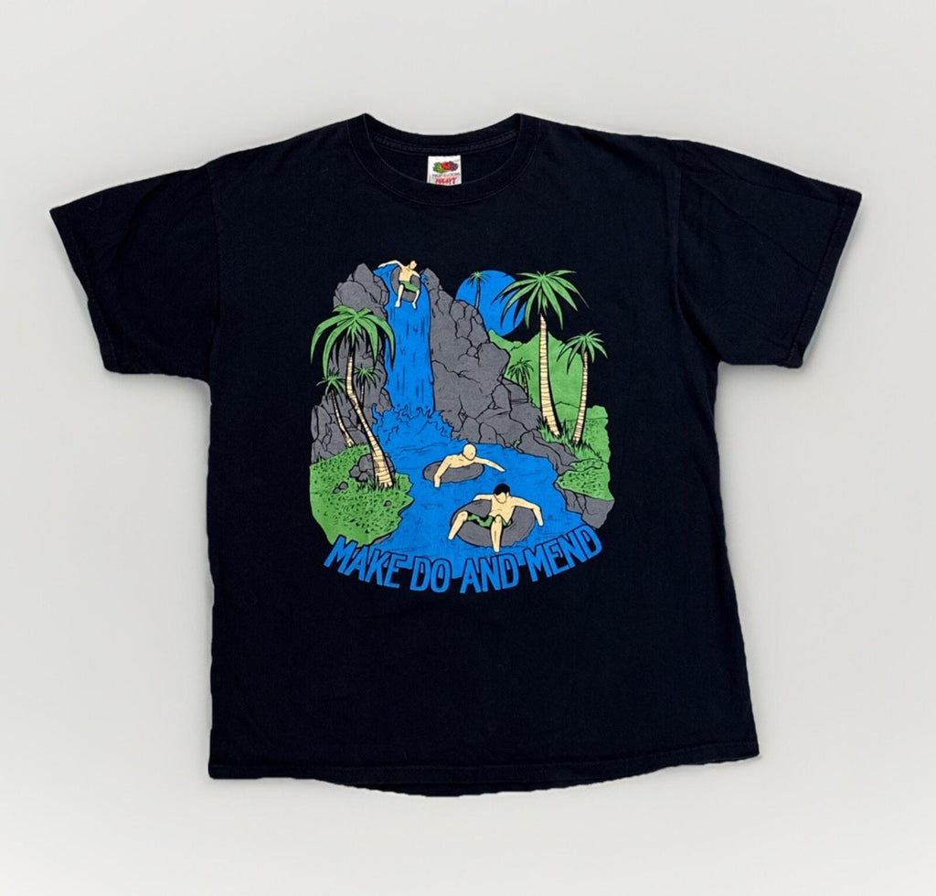 Make Do and Mend Graphic Band Tee Fruit of the Loom HeavyCot