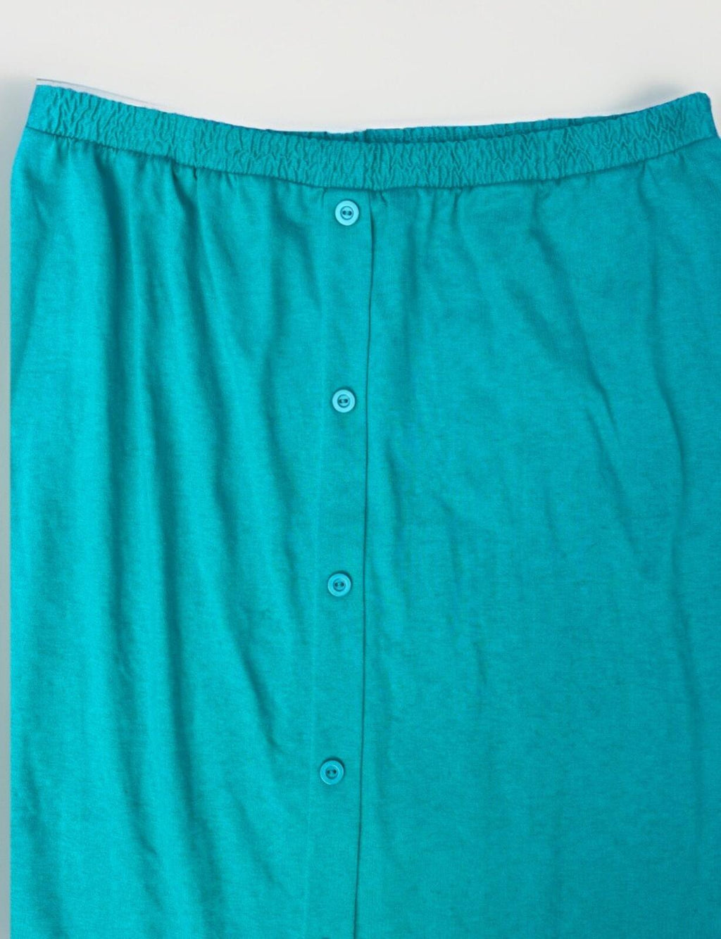 Chelsea Wearhouse Women's Green A-Line Midi Skirt Button-Tab