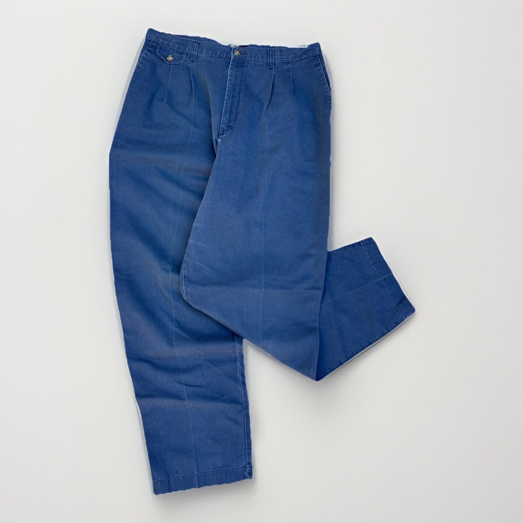 Lee Vintage Authentic Clothing Blue Pleated Tapered High-WaI