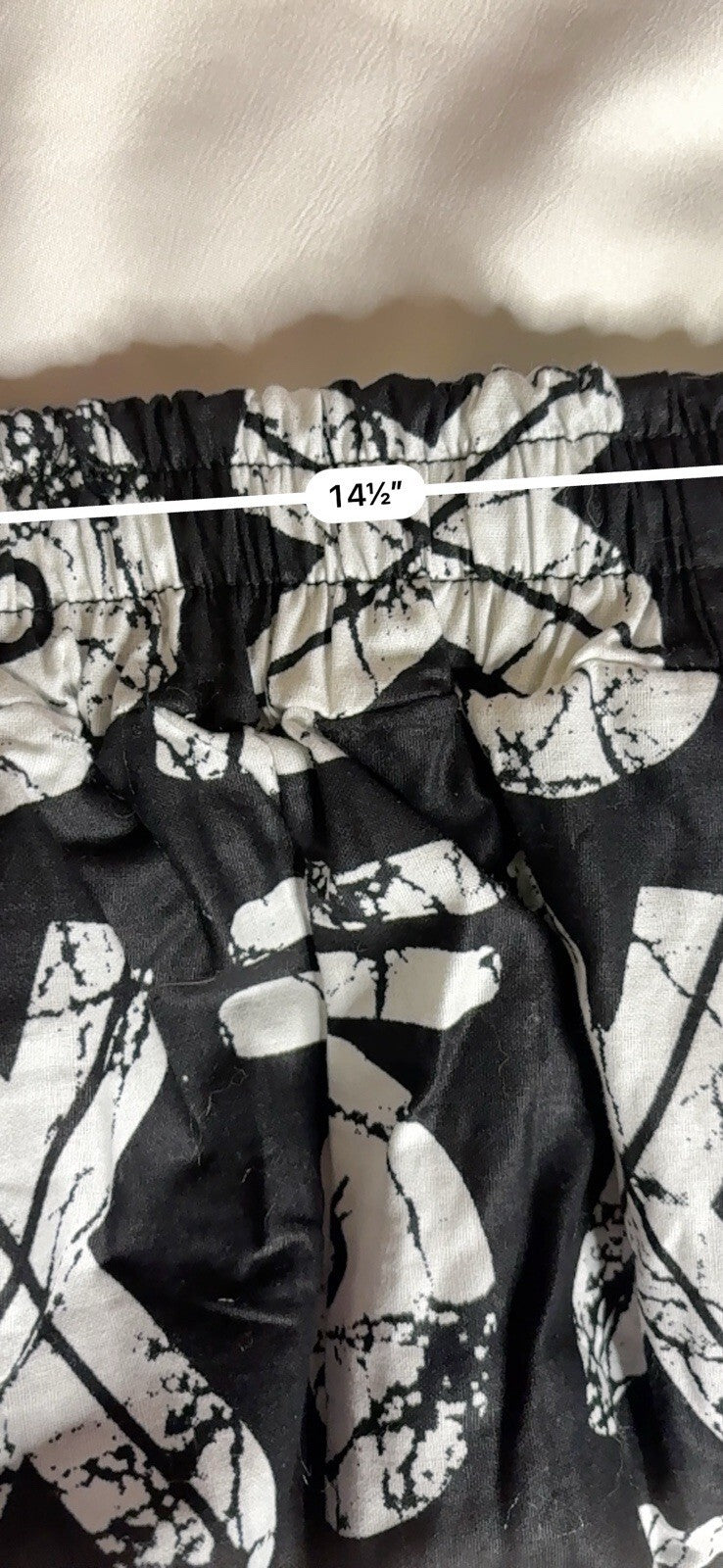 Vintage Ankara Print Black White Two Piece Co Ord Lounge L