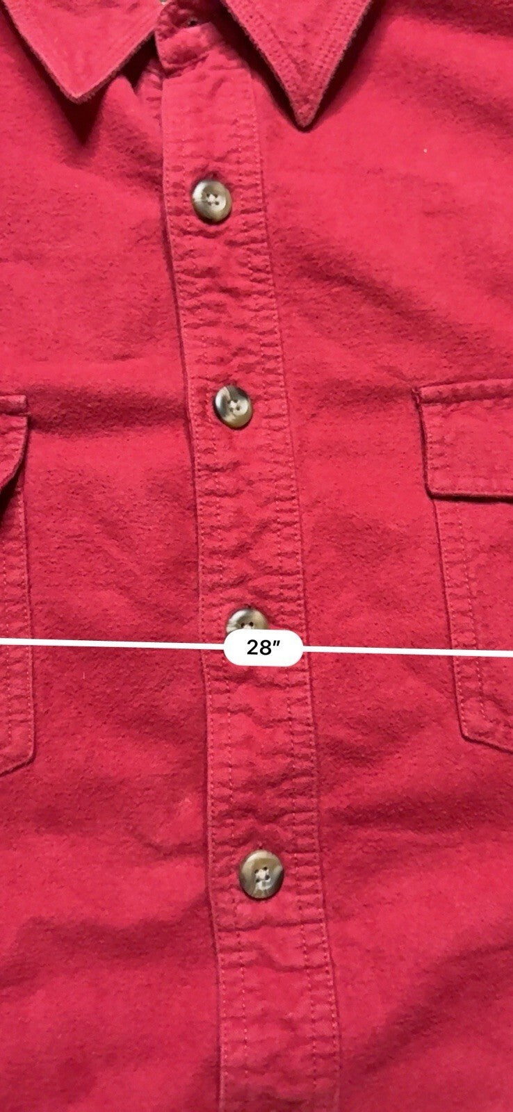 Vintage Eddie Bauer Men's Heavyweight Red Chamois Cotton Fl*
