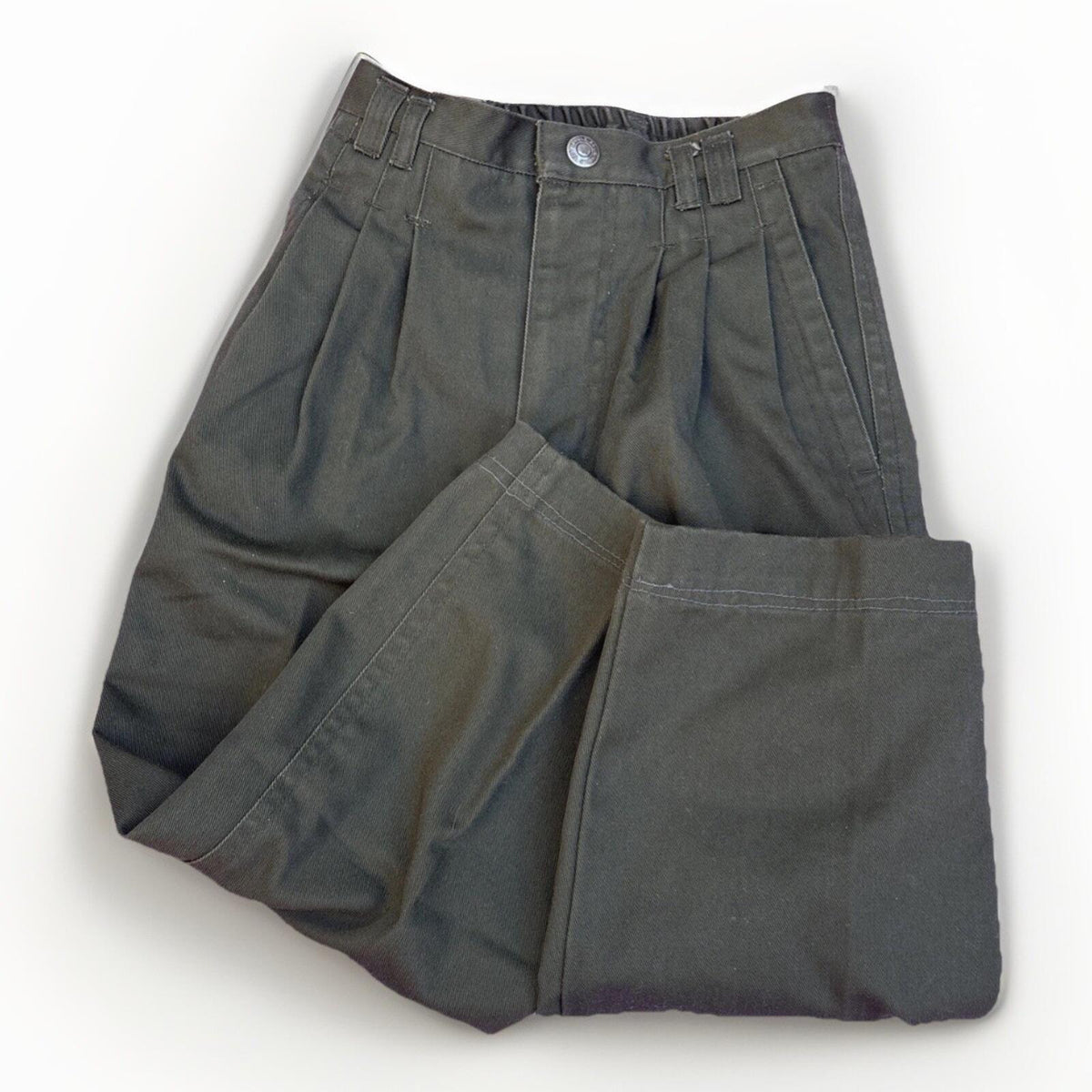 Bugle Boy Vintage 90s Kids Green Twill Pants Size 6S - Tiny-