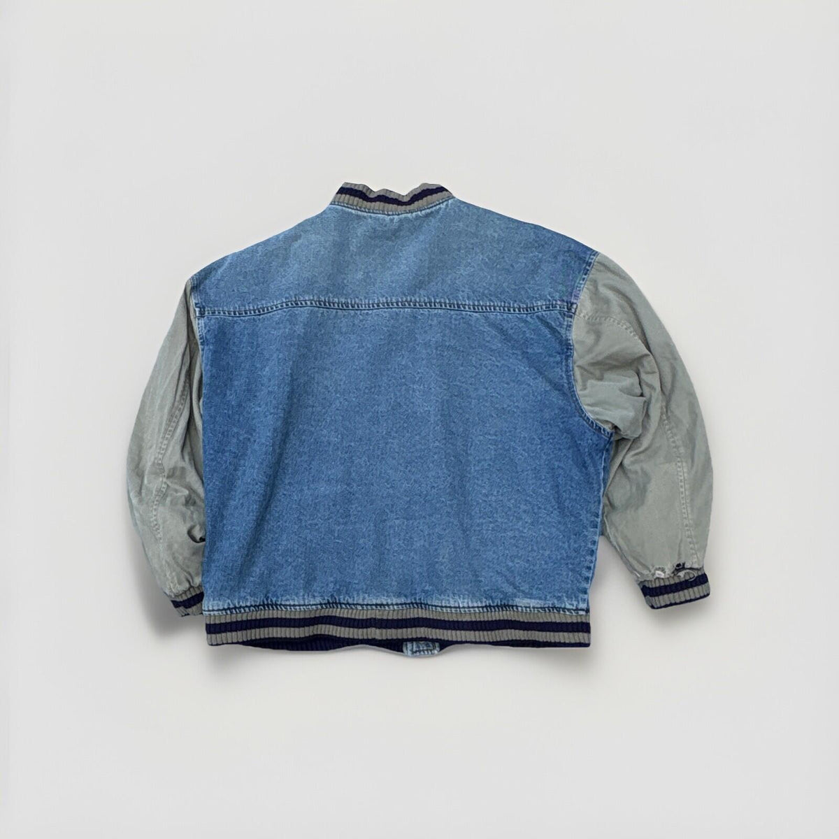 WearGuard Vintage Varsity Jacket XL Blue Gray Quilted Lined