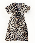 AWARE Vero Moda Eco Leopard Print Wrap Dress Size M
