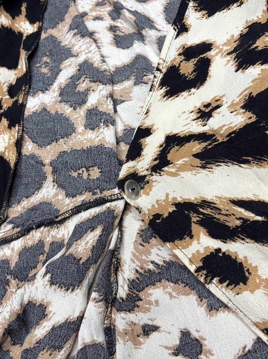 AWARE Vero Moda Eco Leopard Print Wrap Dress Size M
