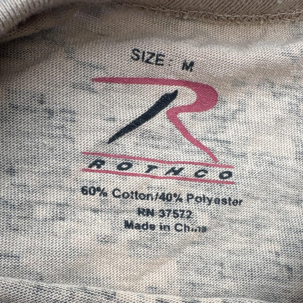 Rothco Gray/Tan Camo Long Sleeve T-Shirt Size M Cotton Blend