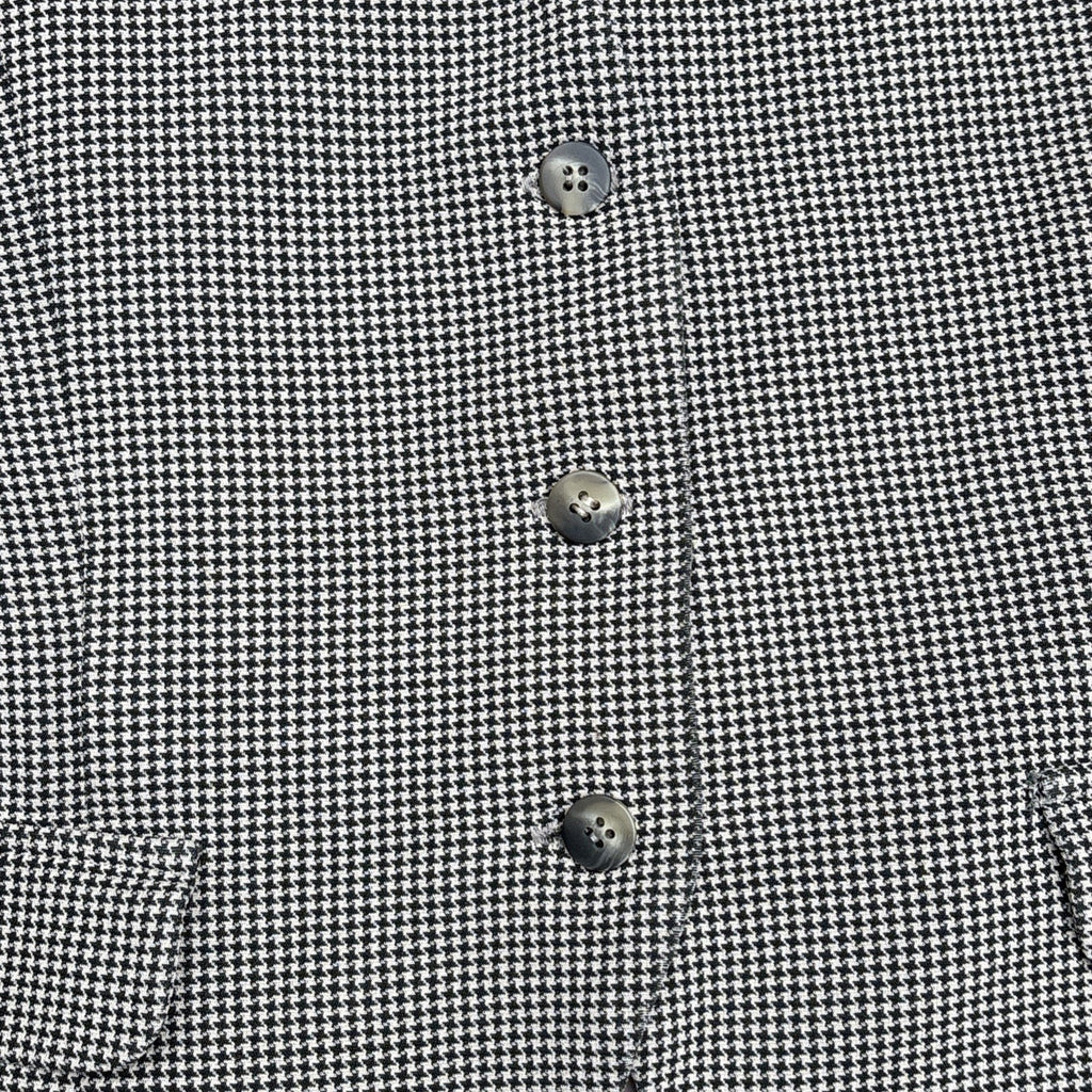 Vintage 90s Tamotsu Wool Blend Micro Houndstooth Vest L