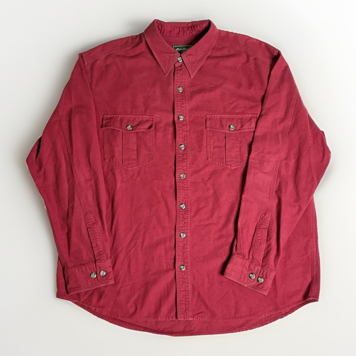 Vintage Eddie Bauer Men's Heavyweight Red Chamois Cotton Fl*