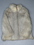 Luxurious Vintage Genuine Fox Fur Coat with Satin Lining - F