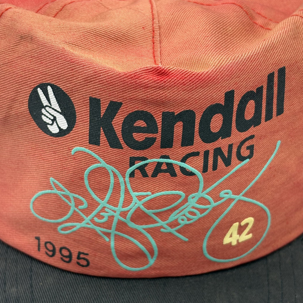 Vintage 1995 Kendall Racing Autographed Red and Black Snap