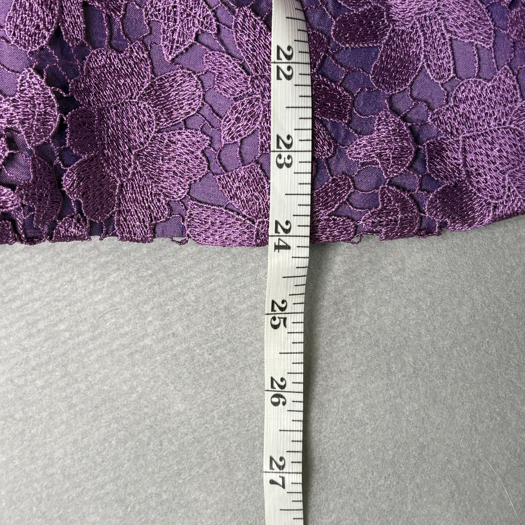 New Hand Tailored Nigerian Aso Ebi Purple Lace Top S