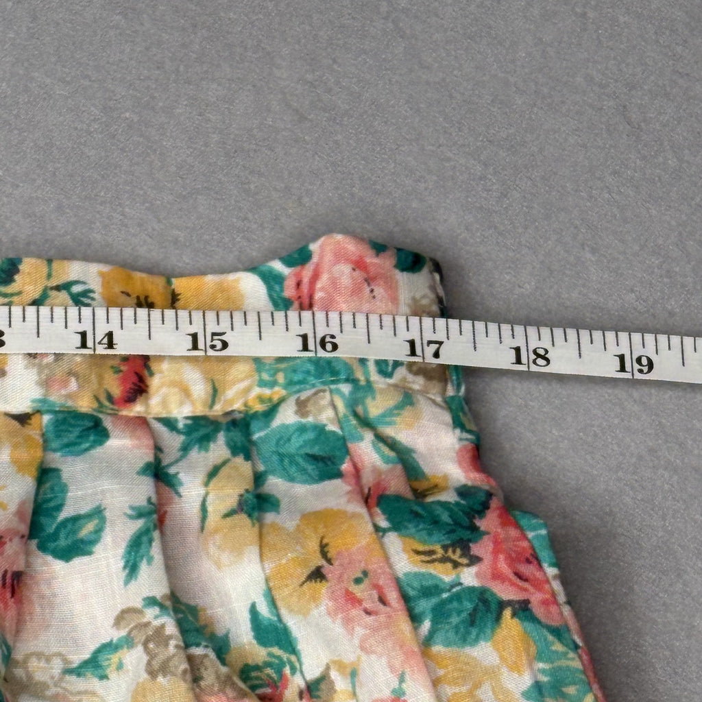 Vintage Liz Baker Floral Midi Skirt 20W USA Made