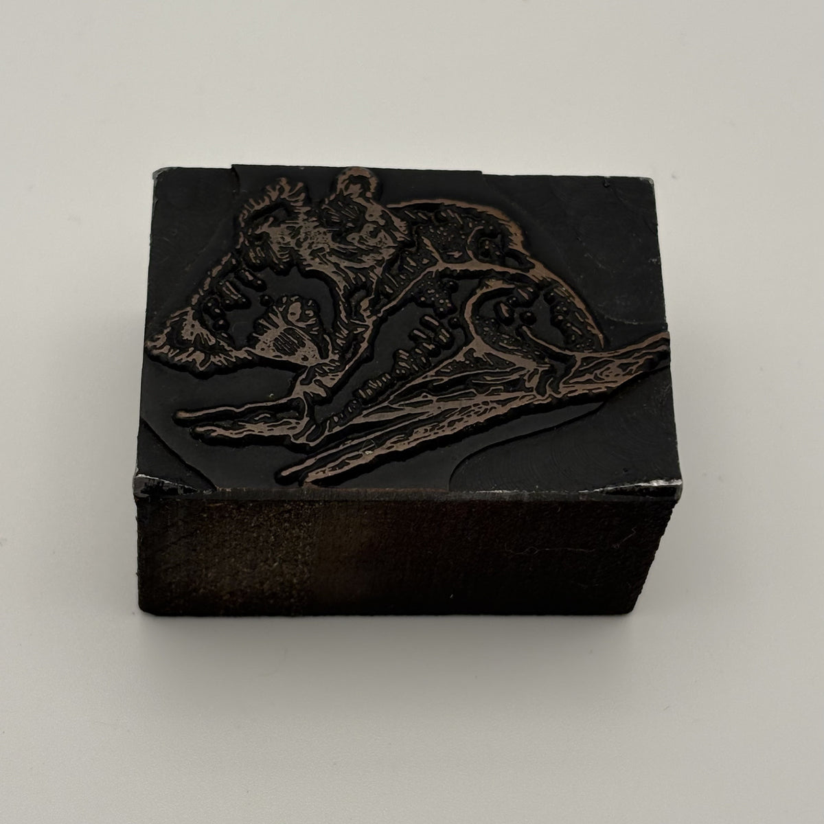 Vintage Relief Printing Block - Antique Woodcut Decorative Stamp