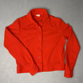 Vintage Garland Red Button-Up Cotton Acrylic Blend Sweater