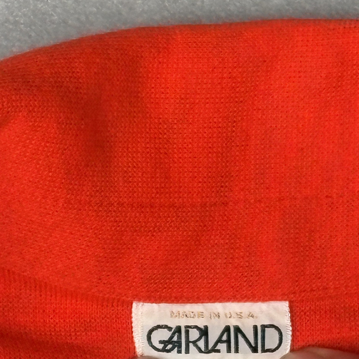 Vintage Garland Red Button-Up Cotton Acrylic Blend Sweater