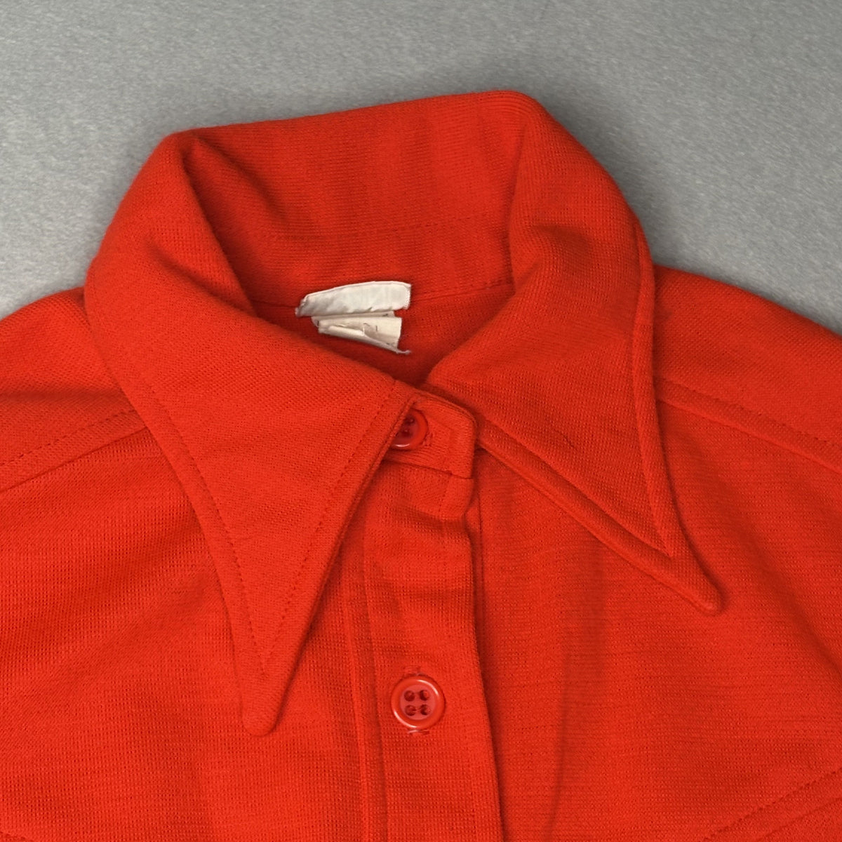 Vintage Garland Red Button-Up Cotton Acrylic Blend Sweater