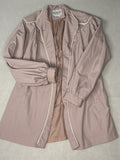 Vintage Rain Ramblers Pink Trench Coat Size 14 with White