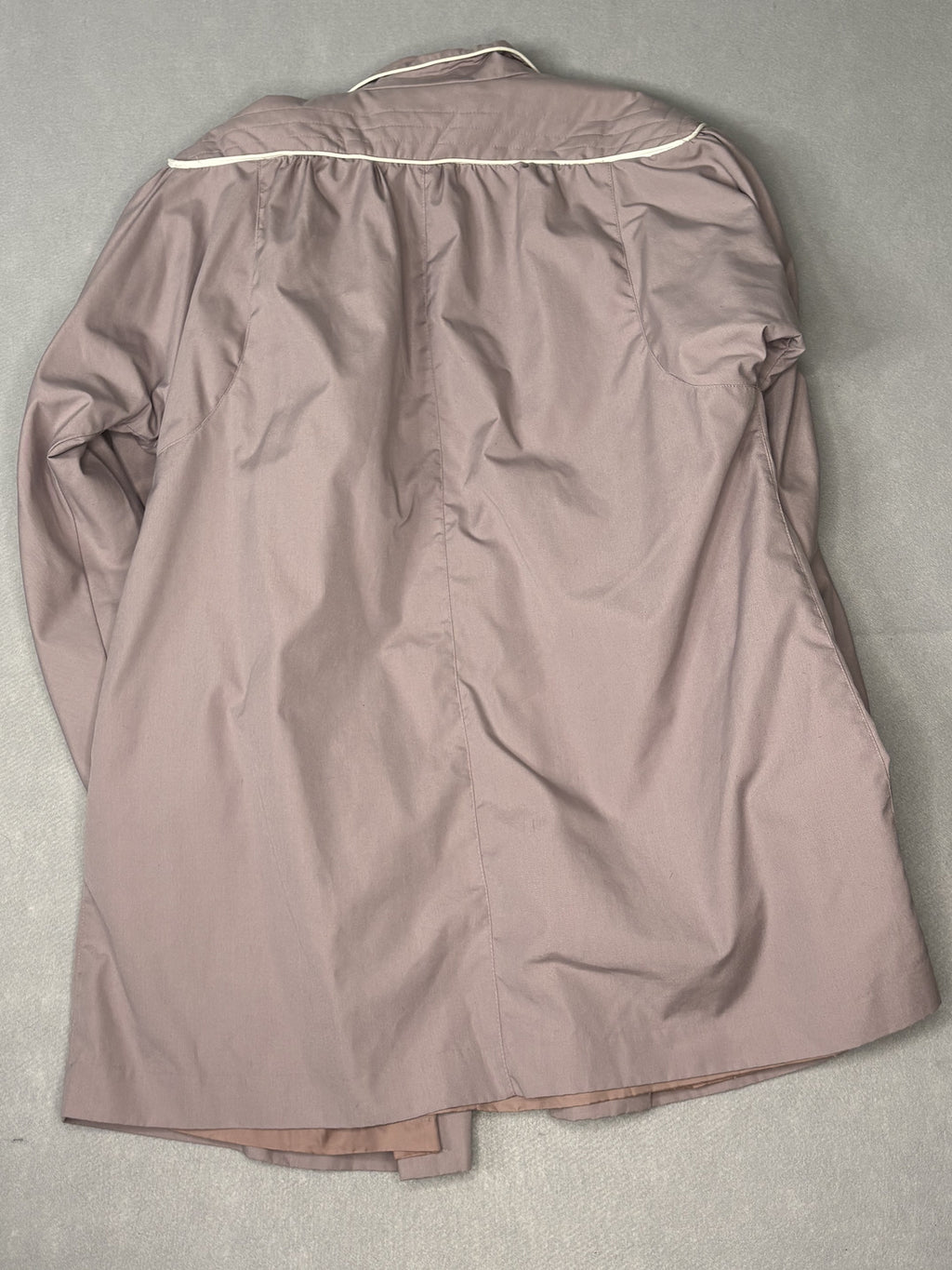 Vintage Rain Ramblers Pink Trench Coat Size 14 with White