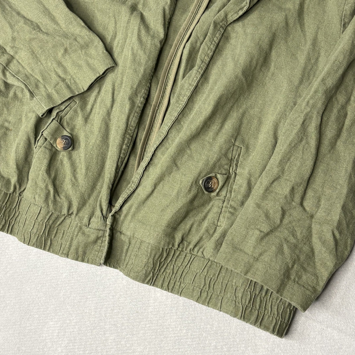 NYCC Olive Green Linen Rayon Jacket Medium