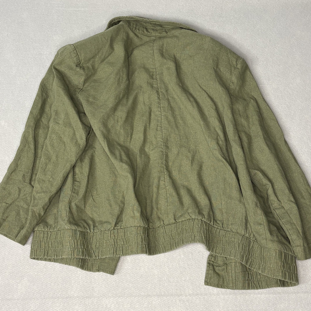 NYCC Olive Green Linen Rayon Jacket Medium
