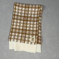 Timberland Cozy Brown and Cream Knit Scarf - One Size
