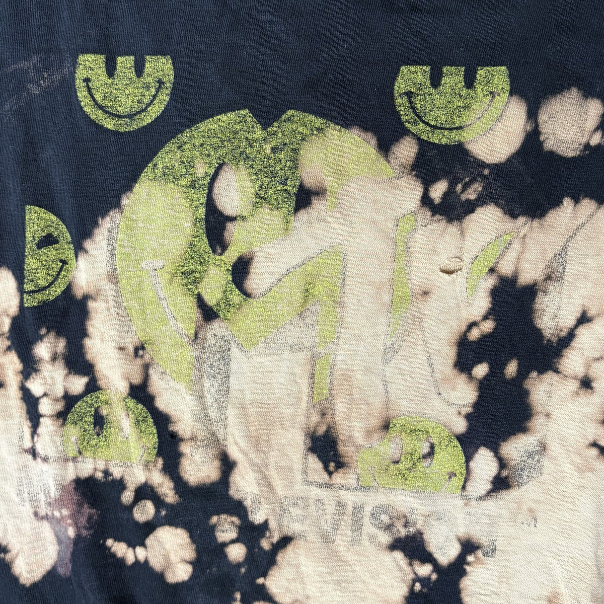 Vintage MTV Tie-Dye Bleached T-Shirt XL Made in Mexico