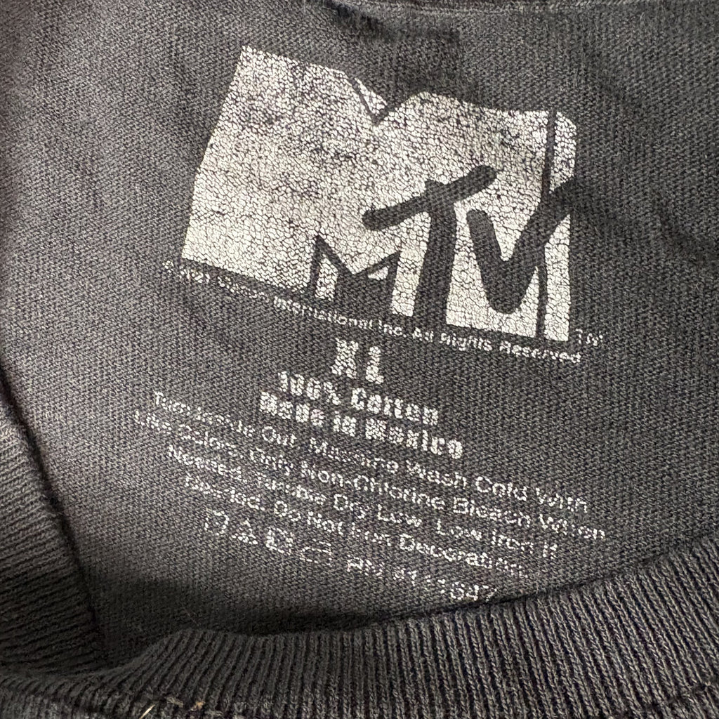 Vintage MTV Tie-Dye Bleached T-Shirt XL Made in Mexico