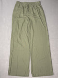 Love Tree Women's Light Olive Green Wide Leg Linen Blend