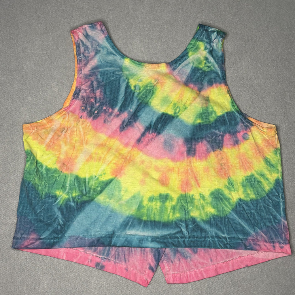 Estare On The Beach Tie-Dye Crop Tank Top One Size