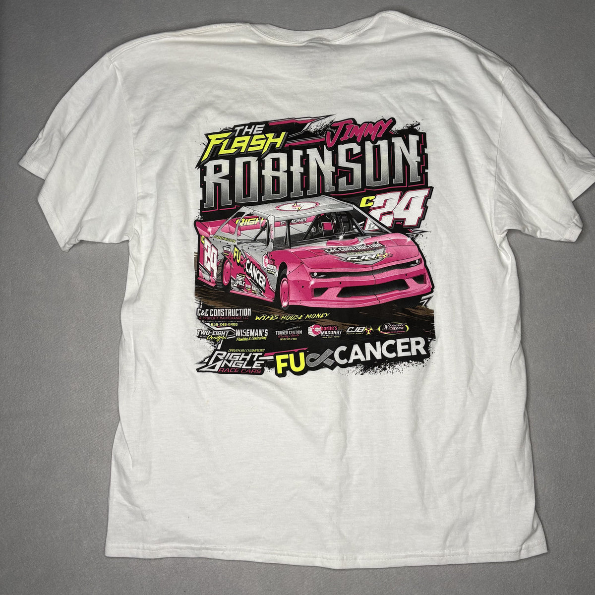 The Flash Jimmy Robinson Dirt Late Model Racing Shirt XL